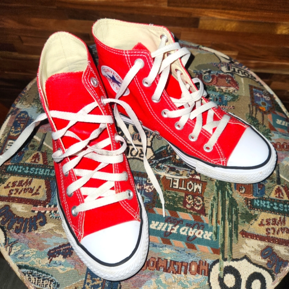 Converse red sneakers